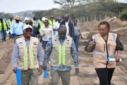 A file photo of the KeNHA Board of Directors during an inspection of the  Rironi-Mau Summit Highway.
