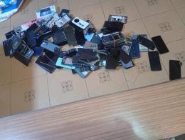 File image of recovered suspected stolen mobile phones.