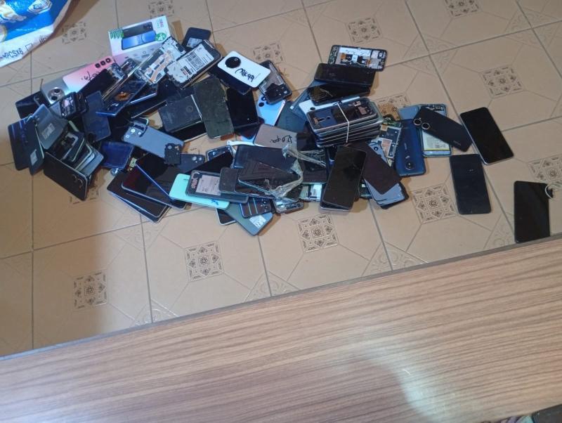 File image of recovered suspected stolen mobile phones.
