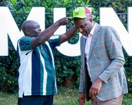 A file photo of Rigathi Gachagua and Governor Irungu Kang'at at his Wamunyoro home.