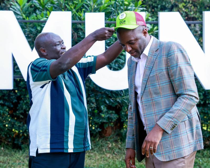 A file photo of Rigathi Gachagua and Governor Irungu Kang'at at his Wamunyoro home.