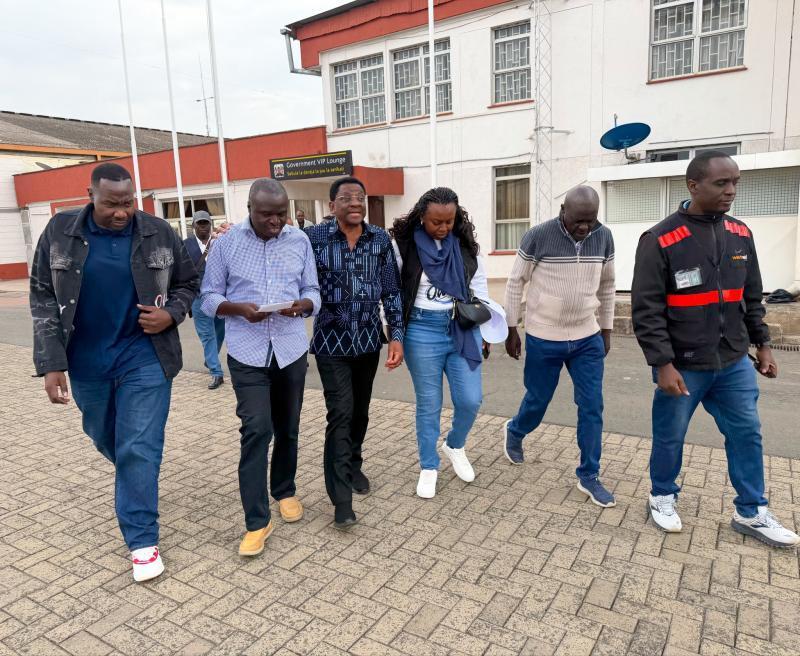 Governor James Orengo and the Linda Mwananchi team arrive in Taita Taveta County.
