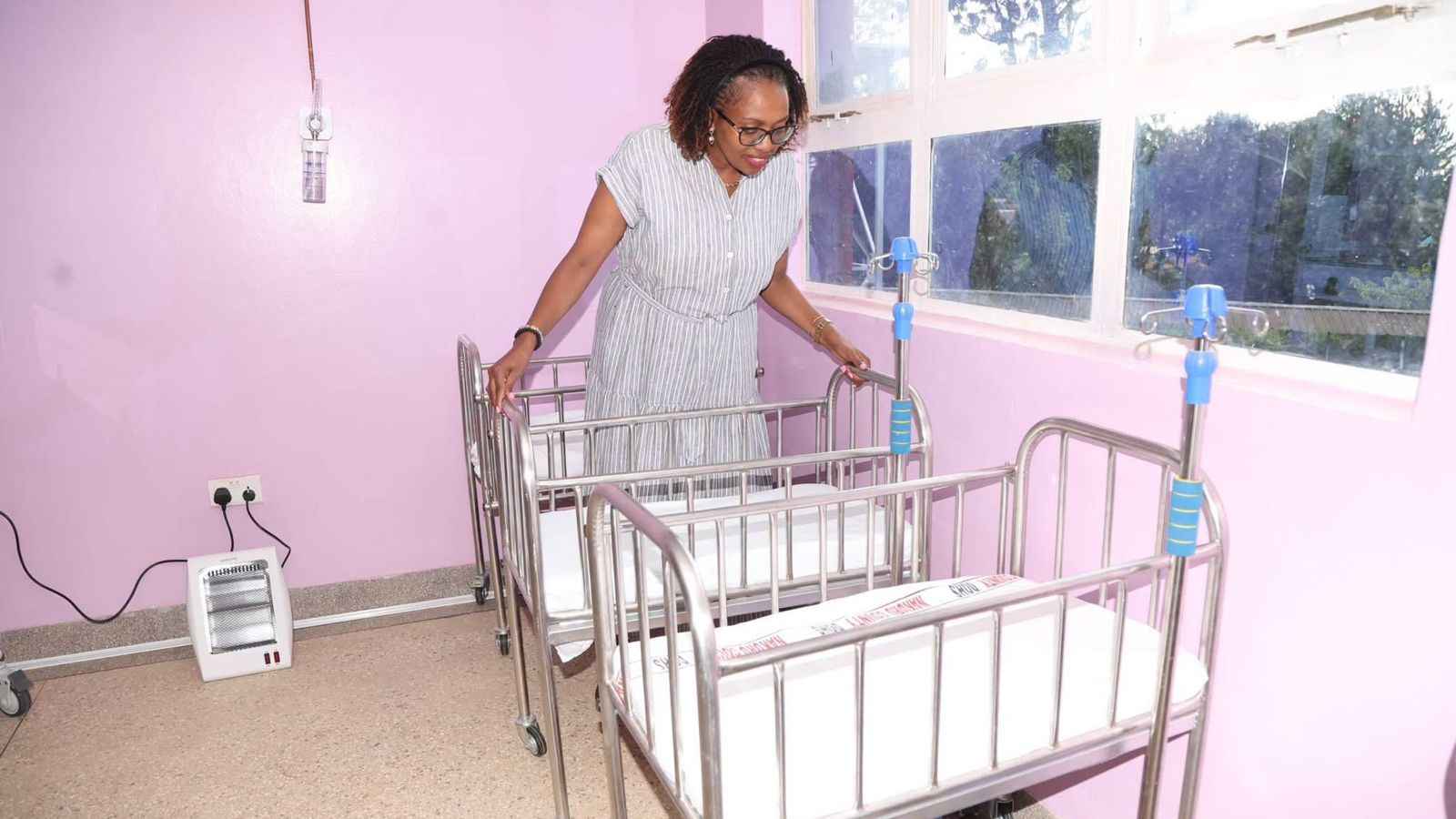 File image of Nakuru Governor Susan Kihika at the Mother and Baby Wing at Elburgon Level 4 Hospital