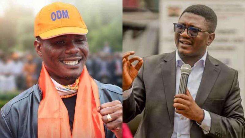 File image of Cecil Ouma and Youth Affairs Principal Secretary Fikirini Jacobs