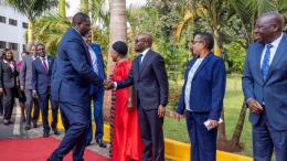 File image of Principal Secretaries Geoffrey Ruku and Raymond Omollo at the Graduation and Induction Ceremony
