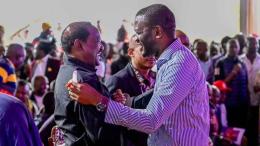 File image of Wiper leader Kalonzo Musyoka and Nairobi Senator Edwin Sifuna
