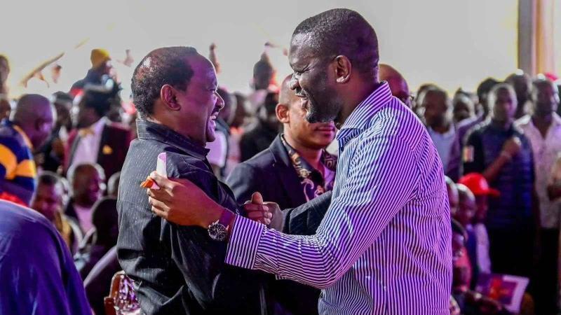File image of Wiper leader Kalonzo Musyoka and Nairobi Senator Edwin Sifuna