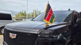 File image of a Kenyan flag mounted on a vehicle at the Kenyan High Commission in Kingston