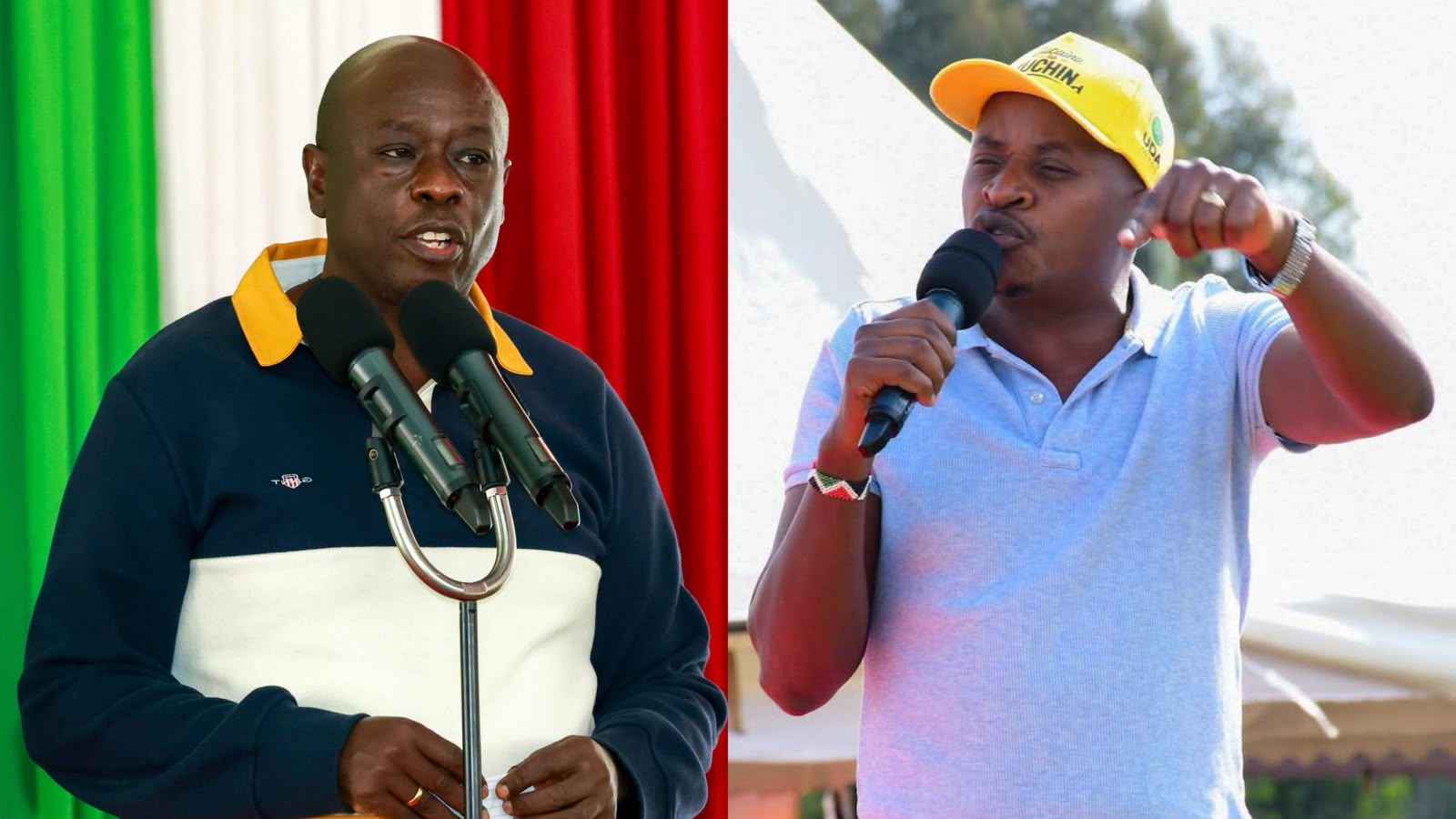 File image of DCP leader Rigathi Gachagua and Mathira MP Eric Wamumbi