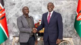 File image of Samuel Muchina and President William Ruto