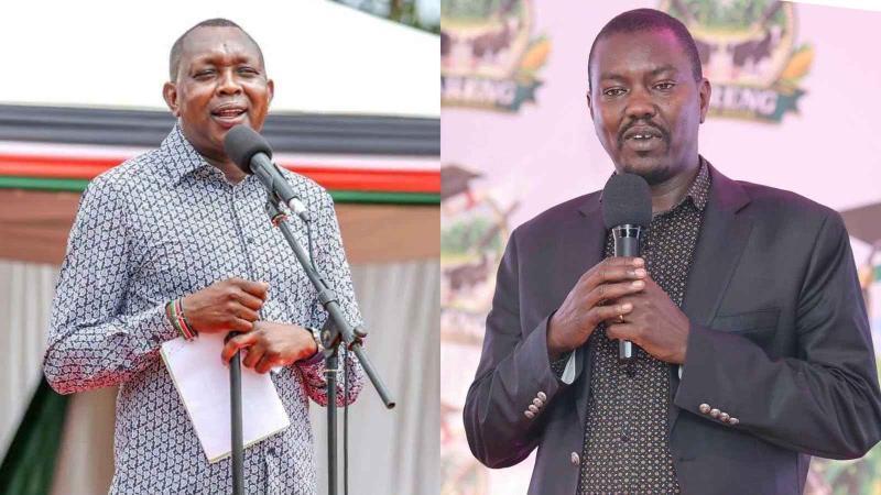 File image of Kapseret MP Oscar Sudi and Uasin Gishu Senator Jackson Mandago