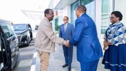 File image of Musalia Mudavadi arriving in Addis Ababa