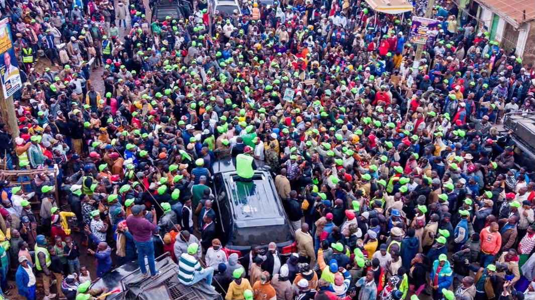 File image of DCP leader Rigathi Gachagua during a rally in Igembe North
