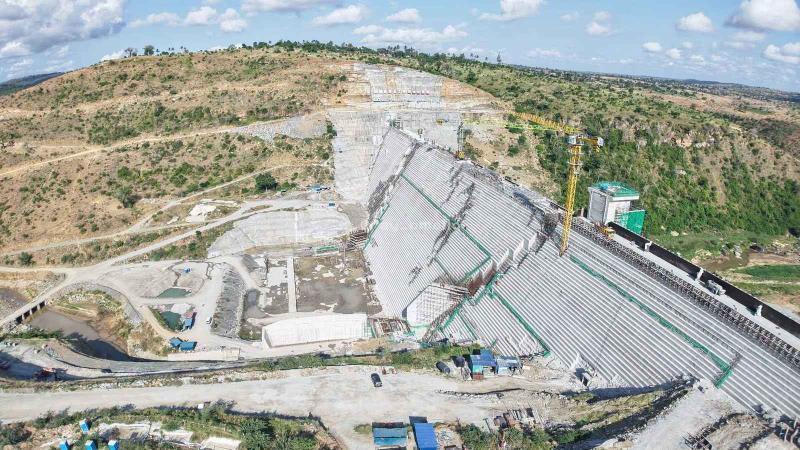 File image of construction works at the Mwache Multipurpose Dam Project