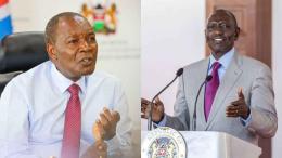 File image of former Treasury Cabinet Secretary Njuguna Ndung'u and President William Ruto