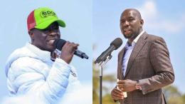 File image of former Deputy President Rigathi Gachagua and Interior Cabinet Secretary Kipchumba Murkomen