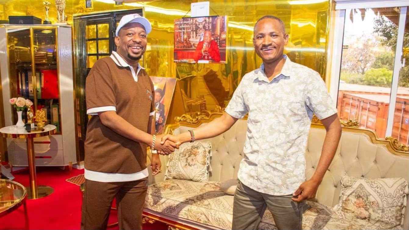 File image of former Nairobi Governor Mike Sonko and Embakasi East MP Babu Owino