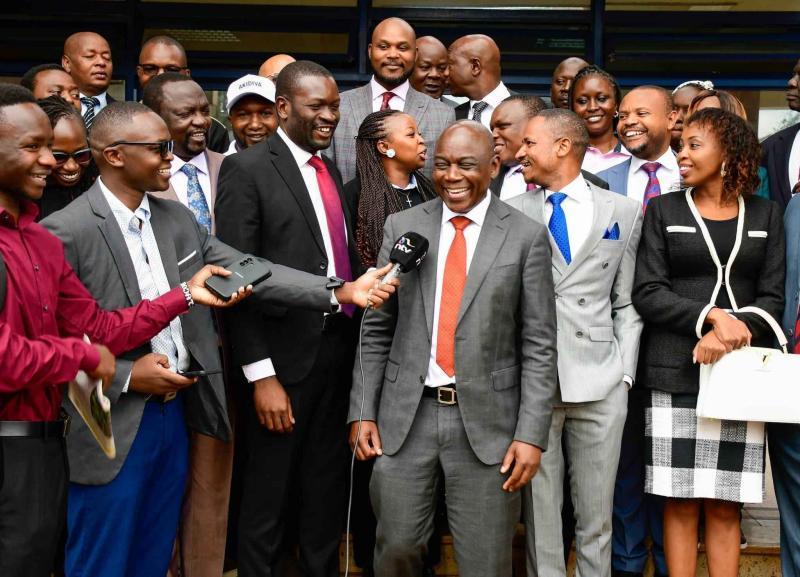 File image of the Linda Mwananchi team following a meeting with the Registrar of Political Parties