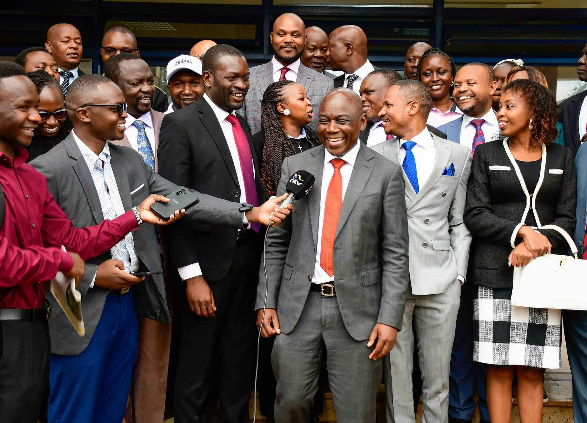 File image of the Linda Mwananchi team following a meeting with the Registrar of Political Parties