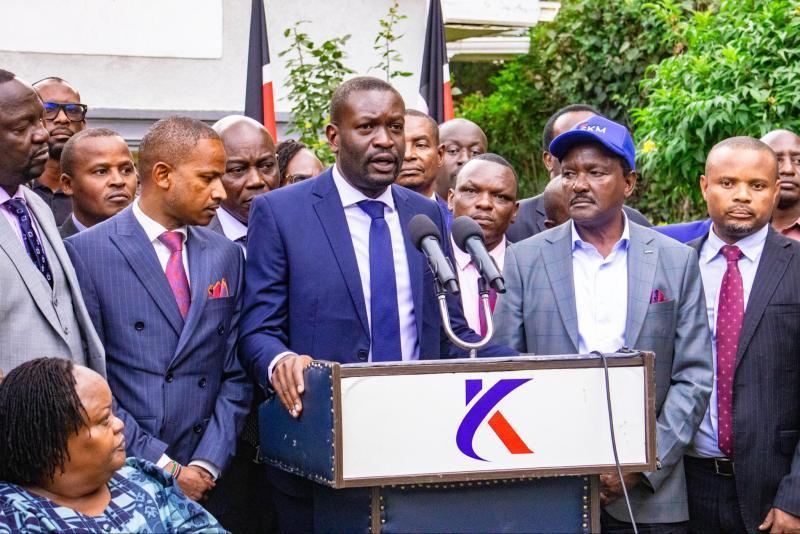 File image of Edwin Sifuna with Kalonzo Musyoka.