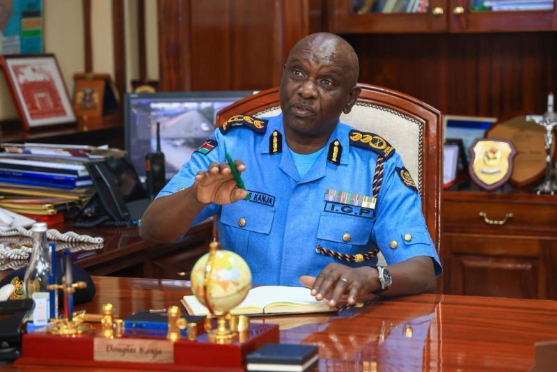 File image of the Inspector General of Police Douglas Kanja.