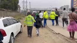 File image of officers during the crackdown
