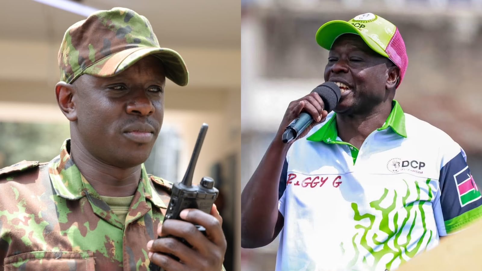 File image of Kamukunji OCS Kiptoo Lagat and former Deputy President Rigathi Gachagua