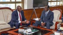 File image of PSC Chairperson Francis Meja and MSMEs Development Cabinet Secretary Wycliffe Oparanya