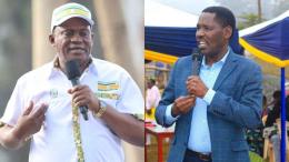 File image of Democratic Party (DP) Justin Muturi and Party of National Unity (PNU) leader Peter Munya