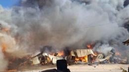 File image of the fire incident Dagahaley Market in Dadaab