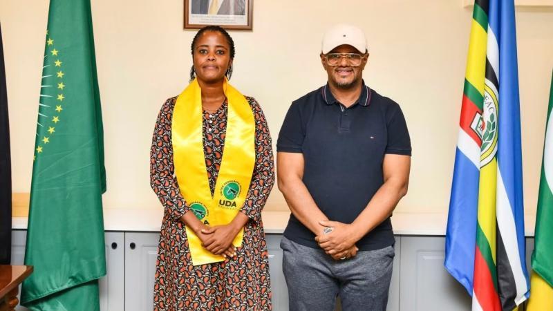File image of Lamu Woman Rep Muthoni Marubu and ODM Secretary General Hassan Omar