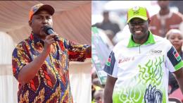 File image of Suna East MP Junet Mohamed and former Deputy President Rigathi Gachagua