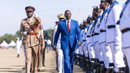 File image of President William Ruto at the KDF recruits passing-out parade