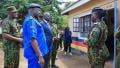 File image of Inspector General of Police Douglas Kanja and Interior Cabinet Secretary Kipchumba Murkomen interacting with police officers