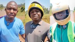 File image of locals Reagan Mwinami, Wycliffe Sande and John Okwomi