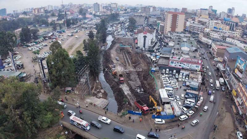 File image of the Nairobi River Basin regeneration works
