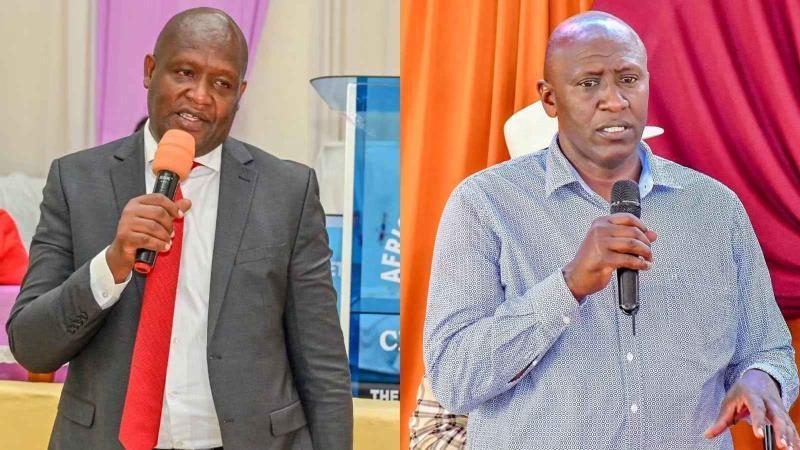 File image of Kericho Governor Erick Mutai and his deputy, Fred Kirui