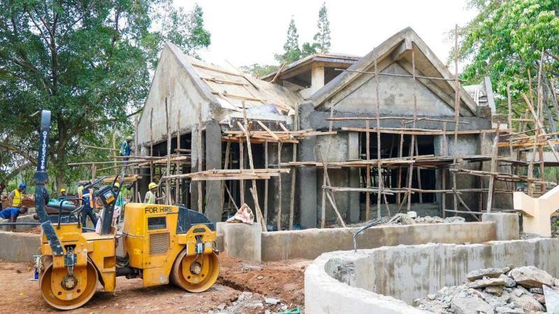 File image of the construction of the Raila Amolo Odinga Mausoleum