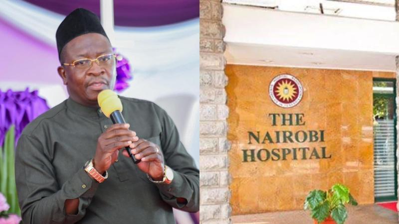 File image of Erick Okeyo and the Nairobi Hospital