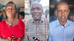 File image of Kericho residents Catherine Nafula, Dr. Rotich Joseph and Peter