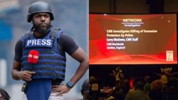 File image of CNN correspondent Larry Madowo and the award ceremony