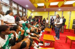 File image of CS Salim Mvurya with the Malkia Strikers team.