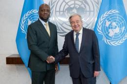 File image of António Guterres and Martin Kimani.