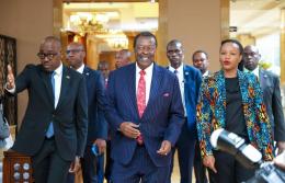 A file photo of Prime CS Musalia Mudavadi and PSs Korir Sing'oei and Roseline Njogu.
