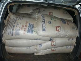 A file photo of the confiscated sugar seized by DCI officers.