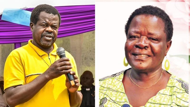 File image of Busia Senator Okiya Omtatah and his late sister Mary Wamukoya