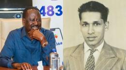 File image of former Prime Minister Raila Odinga and Pio Gama Pinto