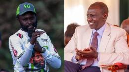 File image of DCP Secretary General Methu Muhia and President William Ruto