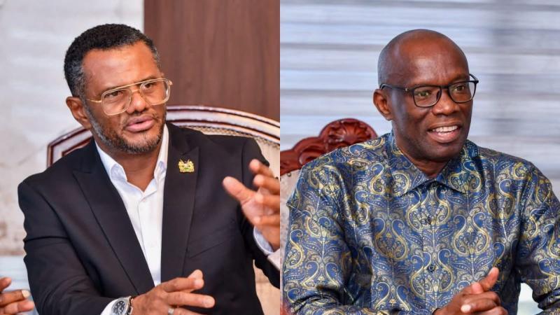 File image of UDA Secretary General Hassan Omar Hassan and CNDD-FDD Secretary General Révérien Ndikuriyo