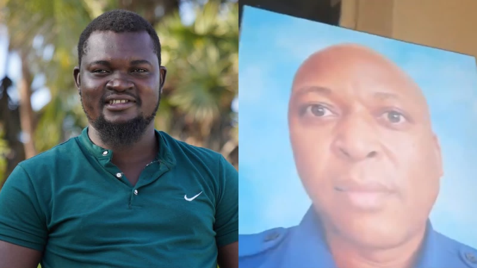 File image of Albert Ojwang' and police officer Stephen Maina Nderitu